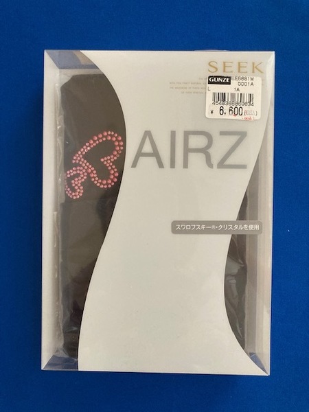 GUNZE◆SEEK◆AIRZ エアーズ◆スワロフスキー使用◆ボクサーブリーフ L /前閉じ