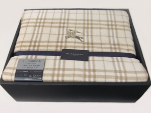 未使用品【BURBERRY】バーバリー 綿毛布 シングルサイズ140㎝x200㎝　3000円スタート