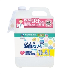 まとめ得 ヘルパータスケ らくハピ アルコール除菌EXワイド つめかえ 5L 　 アース製薬 　 消毒用アルコール x [4個] /h