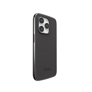 motomo INO LINE INFINITY CASE for iPhone 14 Pro ストーンブラッククロームブラック 背面カバー型 MT24284i14PBK /l