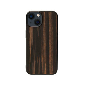 まとめ得 Man & Wood 天然木ケース for iPhone 14 Ebony 背面カバー型 I23621i14 x [2個] /l