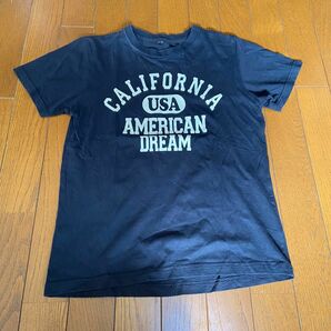 Tシャツ　半袖　黒　黒色　ブラック　英語　USA SS シンプル　 半袖Tシャツ