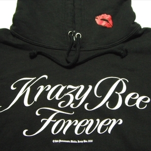 【LPK116】美中古品★KRAZY BEE クレイジービー スウェットパーカー XXLサイズ Krazy Bee Forever ロゴプリント 山本KID徳郁 狂蜂 3l 2xlの画像3