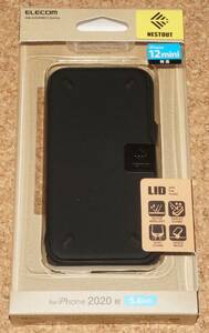 ★新品★ELECOM iPhone12mini NESTOUT LID アウトドア仕様 フラップタイプ ブラック