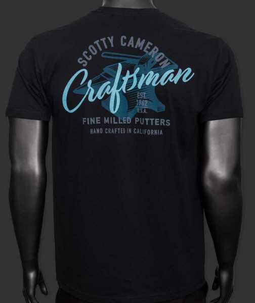 送料無料 新品 スコッティキャメロン Tシャツ クラフトマン T-Shirt - Craftsman - Black US SIZE M(JAPAN L)
