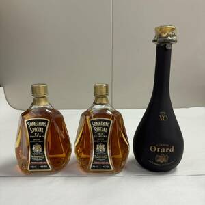 B858(035)-102/HK3000　酒　※同梱不可　３本まとめ　SOMETHING SPECIAL 12 YEARS OLD　43％750ml　Otard XO　COGNAC　40％700ml