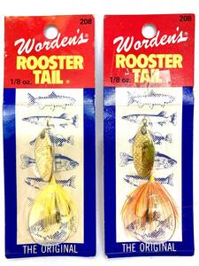 当時物 Wordens ROOSTER TAIL ワーデンス ルースターテール スピナーベイト 1/8oz 2個セット イワナ ヤマメ トラウト 渓流 送料無料