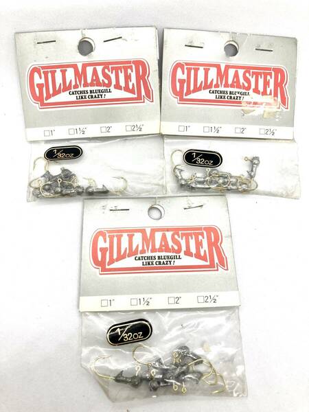 GILL MASTER ジグヘッド 1/32oz 3袋セット 計21個 ブラックバス ロックフィッシュ アジング メバリング
