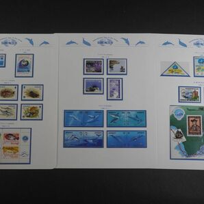 (585)外国切手 国際海洋年記念切手コレクション ボストークアルバム 小型シート53枚単片約105枚シート3枚 未使用極美品郵趣サービス社の画像9