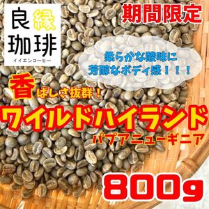 生豆 800g パプアニューギニア ワイルドハイランド スペシャリティ コーヒー 珈琲 コーヒー豆 珈琲豆