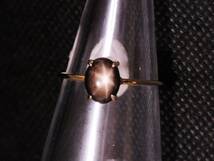 ★天然ブラックスターサファイア 2ct 指輪14kgf リングサイズ15号 宝石 天然石 パワーストーン★_画像3