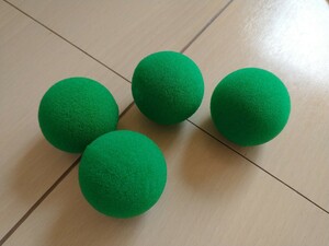 TCC製 3.8cm(1.5インチ) スポンジボール 緑 4個セット