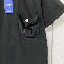 定番・半袖Tシャツ 定価2万◆Emmauela・イタリア・ミラノ発◆コットン100％ 個性 通気 速乾 無地 オシャレ ハーフジップ トップス 夏 2XL_画像6