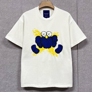 個性・半袖Tシャツ 定価2万◆Emmauela・イタリア・ミラノ発◆コットン100％ 快適 通気 吸汗 スウェット カットソー 日常 L/48サイズ