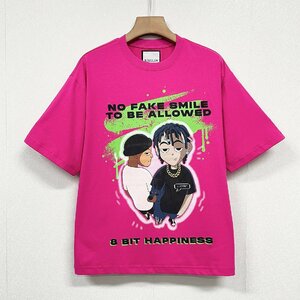 新作ヨーロッパ製※定価2万◆ブルガリア発※RISELIN 半袖Tシャツ 通気吸汗 速乾 個性 イラスト カットソー ストリート アメカジ 夏 M/46