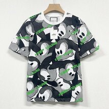 個性ヨーロッパ製※定価2万◆ブルガリア発※RISELIN 半袖Tシャツ 上品 通気 薄手 速乾 総柄 カットソー トップス 遊び心 カジュアル M/46_画像1