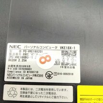 【BIOS可 ジャンク】NEC VersaPro PC-VKE18XZG1 CPU Celeron 3865U RAM SSDなし 15.6インチ 中古 PC ノートパソコン 基盤 修理 パーツ2_画像6