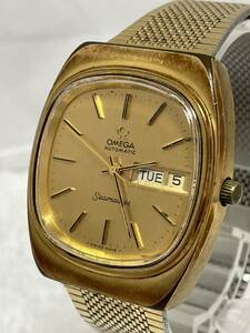 【B35-1】1円〜【稼働品】OMEGA オメガ シーマスター 106.0211 cal.1022 自動巻き デイデイト 23石 ゴールド メンズ 同梱不可