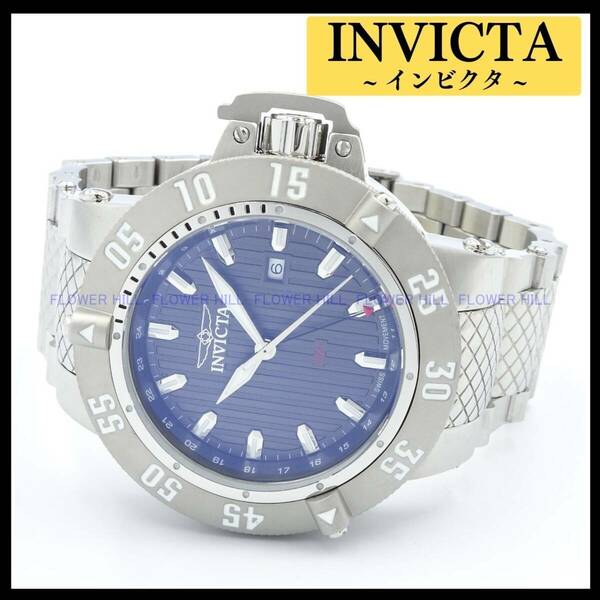 【新品・送料無料】インビクタ INVICTA 腕時計 メンズ クォーツ スイスムーブ GMT ブラック・スチール SUBAQUA 37212 メタルバンド