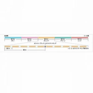 サンライン シグロンx4 ブレイド 2号 35LB 100m連結 (1200ｍ連結まで対応)マルチカラー 5色分け シグロンPEx4 国産 日本製PEラインの画像2