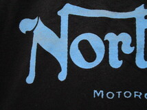 Ｎｏｒｔｏｎ フロッキープリント半袖Ｔシャツ（ノートンモーターサイクルスカルボーン骸骨ドクロＴシャツUK英国旧車バイクメーカーウエア_画像3
