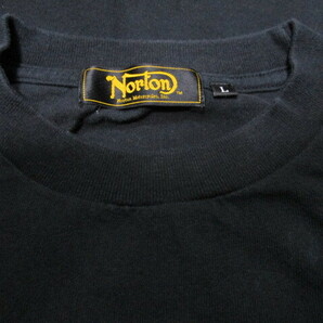 Ｎｏｒｔｏｎ フロッキープリント半袖Ｔシャツ（ノートンモーターサイクルスカルボーン骸骨ドクロＴシャツUK英国旧車バイクメーカーウエアの画像6