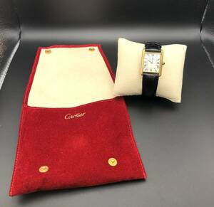 [A]時計(サ60)★[[WH-11334]]★Cartier(カルティエ)★マストタンクLM ホワイトローマ メカニカル★稼働品★