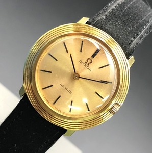 ◆時計◆『WH-10570』★OMEGA(オメガ)★DEVILLE ラウンド ゴールド★稼働品★