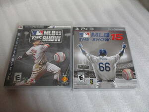 PS3ソフト　MLB09 THE SHOW MLB15 THE SHOW 2本セット 海外版