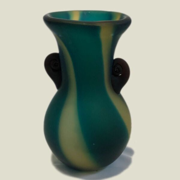 鳴海　ナルミ NARUMI　FANTASY GLASS　花瓶　緑　昭和レトロ