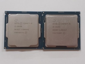 L0319-06　CPU2個セット　INTEL　CORE　i5-8400 SR3QT 2.80GHZ　i5-9400 SRG0Y 2.90GHZ