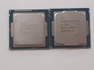 L0319-08　CPU2個セット　INTEL　CORE　i7-4790 SR1QF 3.60GHZ　i3-7100 SR34C 3.90GHZ