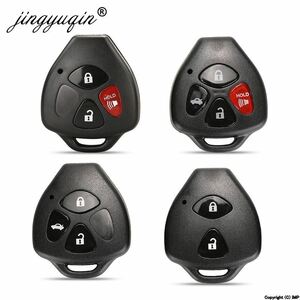 JingyuqinトヨタトヨタカローラカムリアベンシスレイツRAV4クラウンアバロンvenzaマトリックスヤリス2/3/4ボタンリモートキーケース