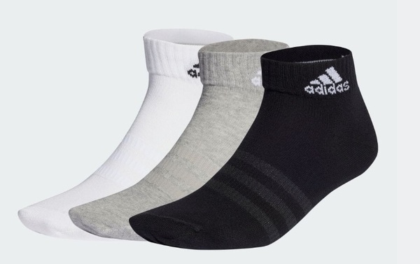 【即決・送料込】 adidas 薄手・軽量 アンクルソックス 3足組 22~24㎝ アディダス 靴下 