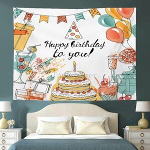  tapestry HB metal fittings attaching birthday cake illustration pattern change ornament F61