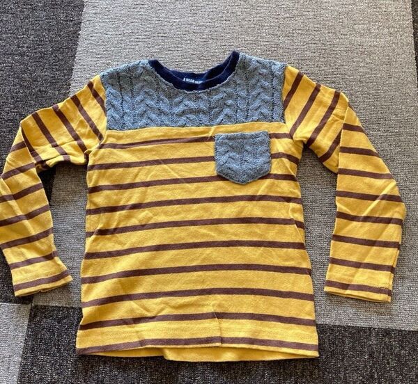 キッズ男の子 ボーダー 長袖Tシャツ 110cm 長袖