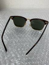 美品/Ray-Ban/レイバン/CLUBMASTER/クラブマスター/サングラス/ソフトケース/ブラウン/ゴールド/RB3016F/0320b_画像3