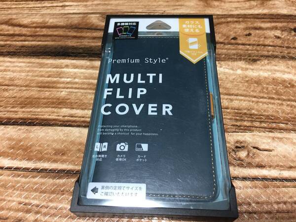 未開封品 多機種対応 MULTI FLIP COVER 送料180円~ Premium Style 青色