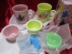 【　送料無料　】　バーバパパ　茶こし付マグカップ　２個組　陶器製