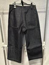 新品 M STUDIO NICHOLSON PYAD SELVEDGE DENIM SNM-029 スタジオニコルソン デニム ワイドパンツ スラックス ISKO インディゴ_画像3