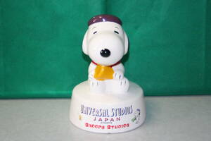 スヌーピー USJ スヌーピー スタジオ 陶器製 貯金箱 約15cm Universal Studios JAPAN PEANUTS SNOOPY STUDIOS ニッセイ NISSAY 