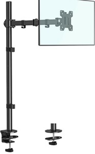 0603/0404 MOUNTUP モニターアーム ロングポール ディスプレイアーム 1画面 32インチまで 耐荷重8kg グロメット式＆クランプ式 MU3003-07