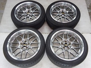 ★BBS RS 18インチホイール F:8.5J+30（225/45）R:9.5J+38(265/35)・PCD114.3★