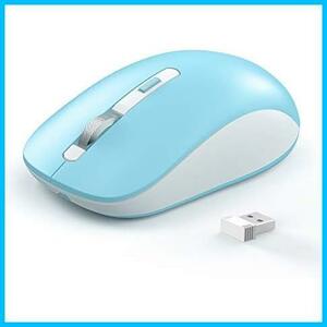 ★Blue★ J ジョイアクセス ワイヤレスマウス Bluetooth 無線マウス デュアルモード 2.4GHz マウス 静音 800/1200/1600 DPI