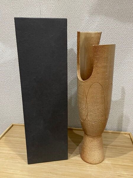 信楽焼の花器 おくだ陶器 “いい色、いいカタチ。” しがらき焼 花瓶 フラワーベース