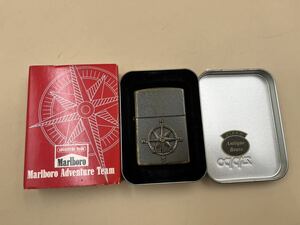 【希少】1997年製 Zippo ジッポ 'Marlboro Compass' 90's マルボロ コンパス 羅針盤 ヴィンテージジッポー 喫煙具 箱付き ケース付き