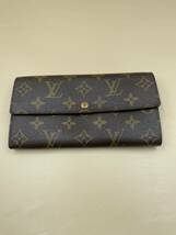 美品 LOUIS VUITTON ルイヴィトン M61725 長財布 ポシェットポルトモネクレディ モノグラム ブランド_画像1