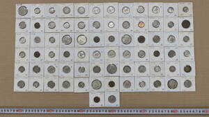 【文明館】アメリカ合衆国 1ダイム 1セント 2セント 3セント 5セント 1/4ドル USA 74点(ケース込み約550g) 時代物 世界 古銭 貨幣 カ53