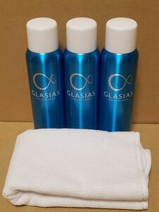 【未使用】プロスタッフ グラシアス 180ml×3本 クロス1枚/ピュアガラスエレメント/GLASIAS