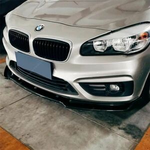 【送料無料】 フロントBumper リップスポイラー ブラック タイプ2 BMW 2シリーズ F45 F46 2014-2020 フロント リップ スポイラー